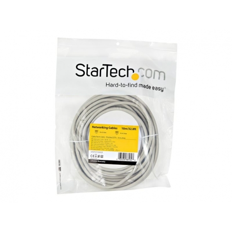 Cable Startech red RJ45 CAT 6A 10M Grey