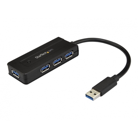 HUB Startech ST4300 Mini 4 Puertos USB 3.0 Black