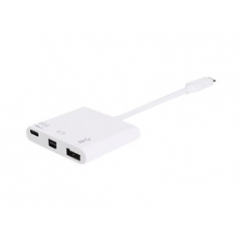 Puerto Replicador Equip USB-C Macho a Mini DP Hembra + USB 3.0 White