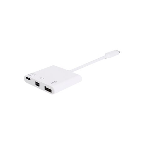 Puerto Replicador Equip USB-C Macho a Mini DP Hembra + USB 3.0 White