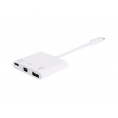 Puerto Replicador Equip USB-C Macho a Mini DP Hembra + USB 3.0 White