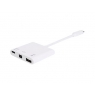 Puerto Replicador Equip USB-C Macho a Mini DP Hembra + USB 3.0 White