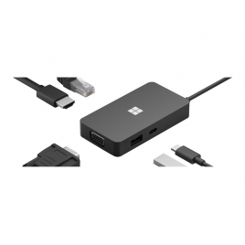 Puerto Replicador USB-C Microsoft HDMI + RJ45 + VGA + USB 3.0 + USB-C