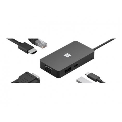 Puerto Replicador USB-C Microsoft HDMI + RJ45 + VGA + USB 3.0 + USB-C