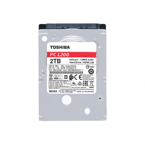 Disco Duro 2TB 5400RPM Toshiba 2.5" Sata