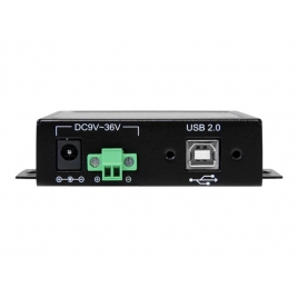 HUB Startech USB-B 2 Puertos RS232 + Jack Black