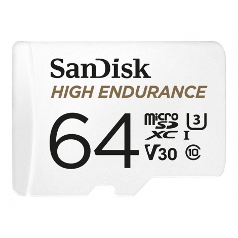 Memoria Micro SD Sandisk 64GB Class 10 100MB/S High Endurance
