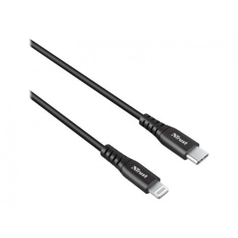 Cable Trust Lightning Macho / USB-C Macho 1M Black