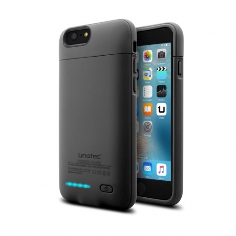 Funda Movil + Bateria 3000MAH Unotec Power & Case Black para iPhone 6 / 6S
