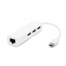 Tarjeta red Unotec 10/100/1000 USB-C + HUB 3X USB 3.0