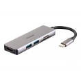 Puerto Replicador USB-C D-LINK HDMI + 2Xusb 3.0 + SD + Micro SD