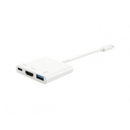 Puerto Replicador USB-C Equip HDMI + USB 3.0 + USB-C White