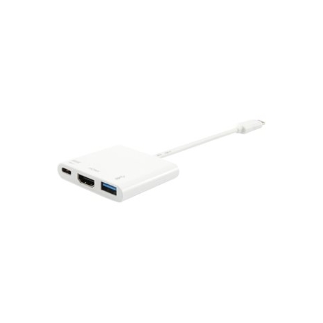 Puerto Replicador USB-C Equip HDMI + USB 3.0 + USB-C White