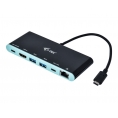 Puerto Replicador USB-C I-TEC HDMI + 2Xusb 3.0 + USB-C Black / Blue