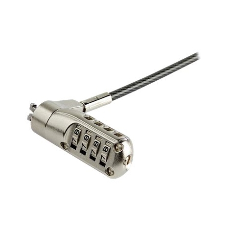 Cable Startech Bloqueo de Seguridad con Combinacion Silver / Black