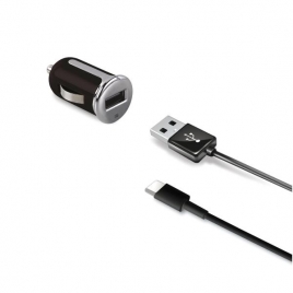 Cargador USB Celly 2.1A Black USB-C para Coche