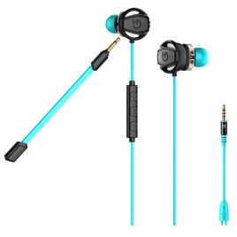 Auricular + MIC Hiditec Gaming Taiko Intrauditivo Dual Drive Black/Blue