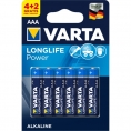 Pila Alcalina Varta Longlife Power Tipo AAA LR03 Pack 4 + 2 Gratis