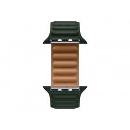 Correa Apple 41MM Leather Link Sequoia Green S/M