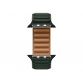 Correa Apple 41MM Leather Link Sequoia Green S/M