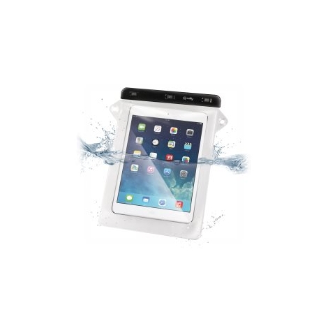 Funda Tablet Celly Waterproof BAG Black/Transparente