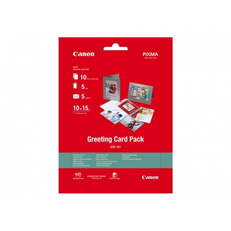 Papel Canon Fotografico GCP-101 Greeting Card Pack 10X15CM 10H