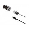 Cargador USB Celly 2.4A + Cable Lightning Black para Coche
