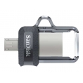 Memoria Micro USB / USB 3.0 128GB Sandisk Ultra Dual M3.0 Silver / Black