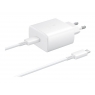 Cargador USB-C Samsung 45W Carga Rapida + Cable USB-C White para Casa