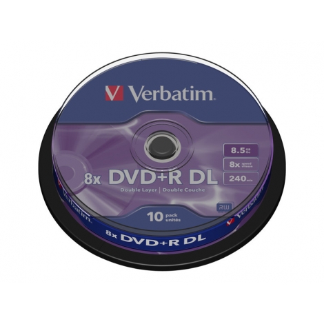 DVD+R Verbatim 8.5GB 8X Lata 10U