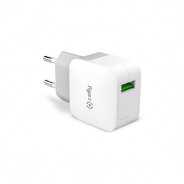 Cargador USB Celly Turbo 2.4A White para Casa