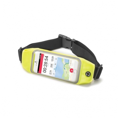 Cinturon Elastico Deportivo Celly Runbelt View Universal 4.7" Yellow