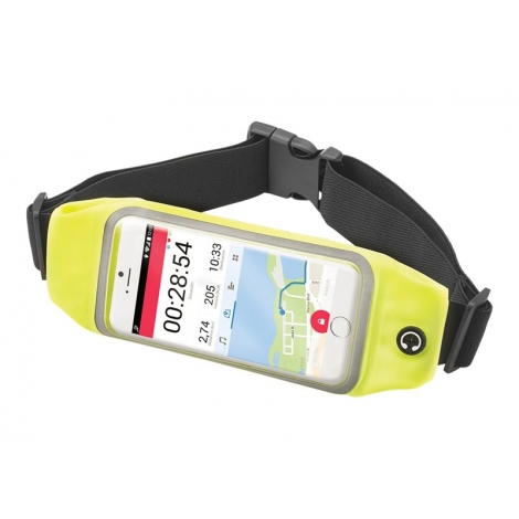 Cinturon Elastico Deportivo Celly Runbelt View Universal 5.5" Yellow