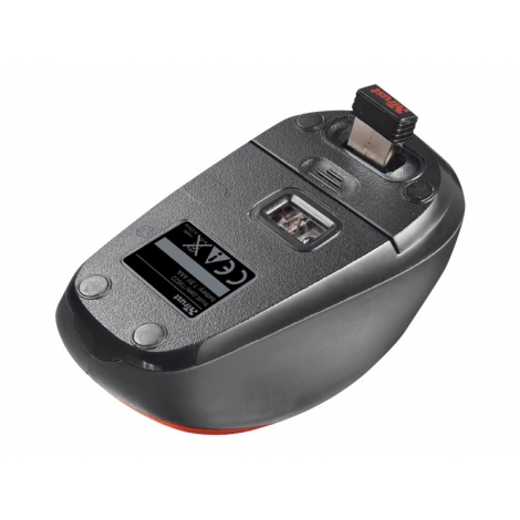 Mouse Trust Wireless YVI Mini Mouse USB red