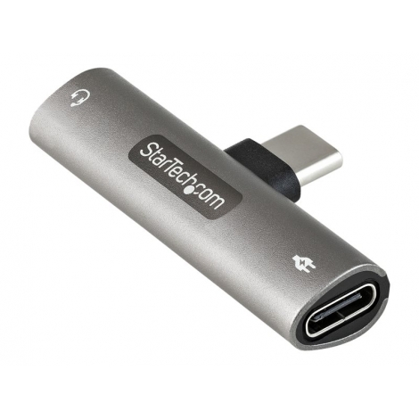 Adaptador Startech USB-C Macho / Trrs Hembra +USB-C Hembra Silver
