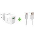 Cargador USB Celly Turbo 2.4A + Cable USB-C para Casa