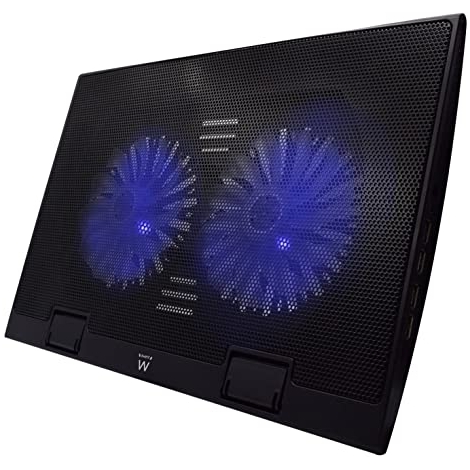 Base Refrigeradora Ewent 17" 2 Ventiladores + 4P USB Black