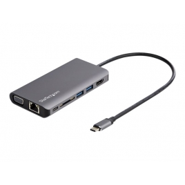 Puerto Replicador USB-C Startech HDMI + RJ45 + VGA + 2Xusb 3.0 + USB-C + SD + Jack