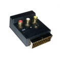 Adaptador Kablex Euroconector Macho / Euroconector Hembra + 3X RCA Hembra + Svhs