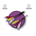 Cable Kablex 3X RCA Macho / 3X RCA Hembra 3M