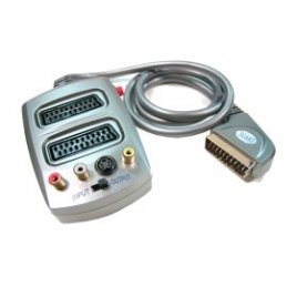 Cable Kablex Euroconector Macho / 2X Euroconector Hembra + 3X RCA Hembra + 1Svhs Hembra 1M