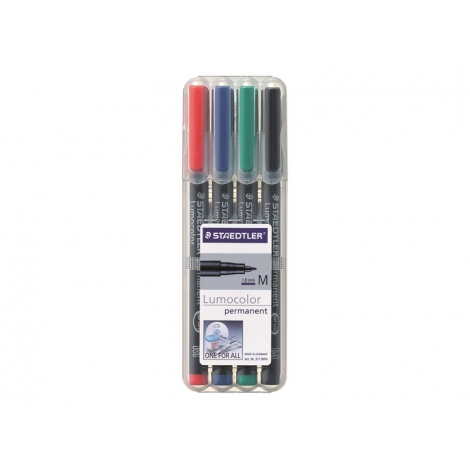 Rotuladores Staedtler Permanente 1MM para Cd/Dvd 4 Unidades
