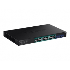 Switch Trendnet TPE-30284 10/100/1000 24 Puertos POE + 4 SFP+