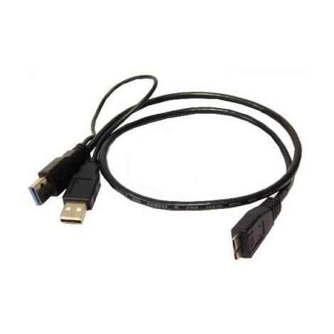 Cable Kablex Micro USB B Macho / 2X USB 3.0 Macho 0.6M