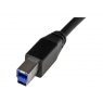 Cable Startech USB 3.0 Macho / USB 3.0 B Macho Activo 10M Black