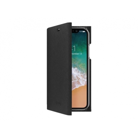 Funda Movil Celly Shell Black para iPhone X / XS