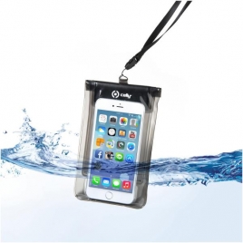 Funda Movil Celly Splashbag Waterproof Hasta 5.7" Black