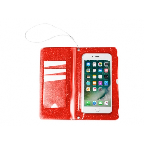 Funda Movil Celly Splashwallet 18 Waterproof Hasta 6.2" Orange