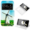 Funda Movil HT Flip Cover Dibujos Molino Alcatel POP 4 (5)