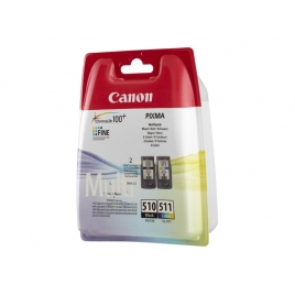 Cartucho Canon PG-510 / CL-511 Multipack MP230/237/252/258/270/280/282/499 MX350/360/410/420